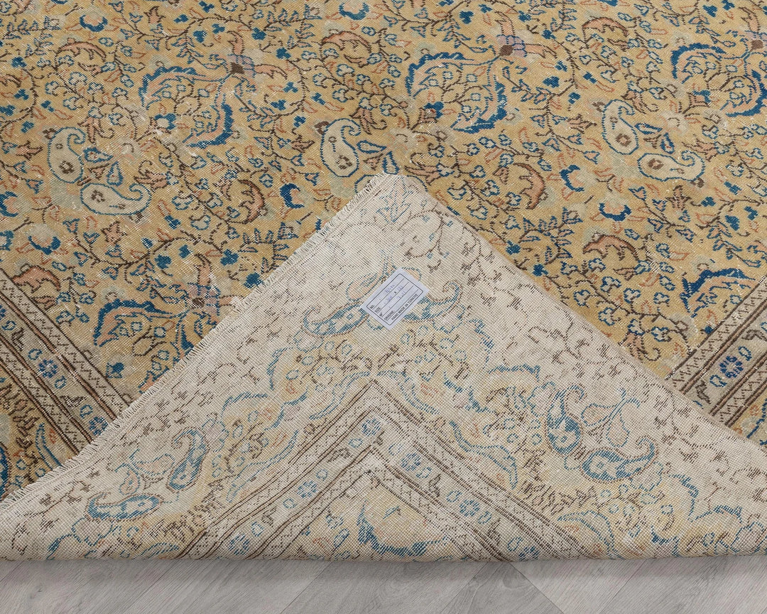 Multicolor Turkish Oushak Rug 7' 4" x 10' 6" Hand-Knotted | No. VR60721