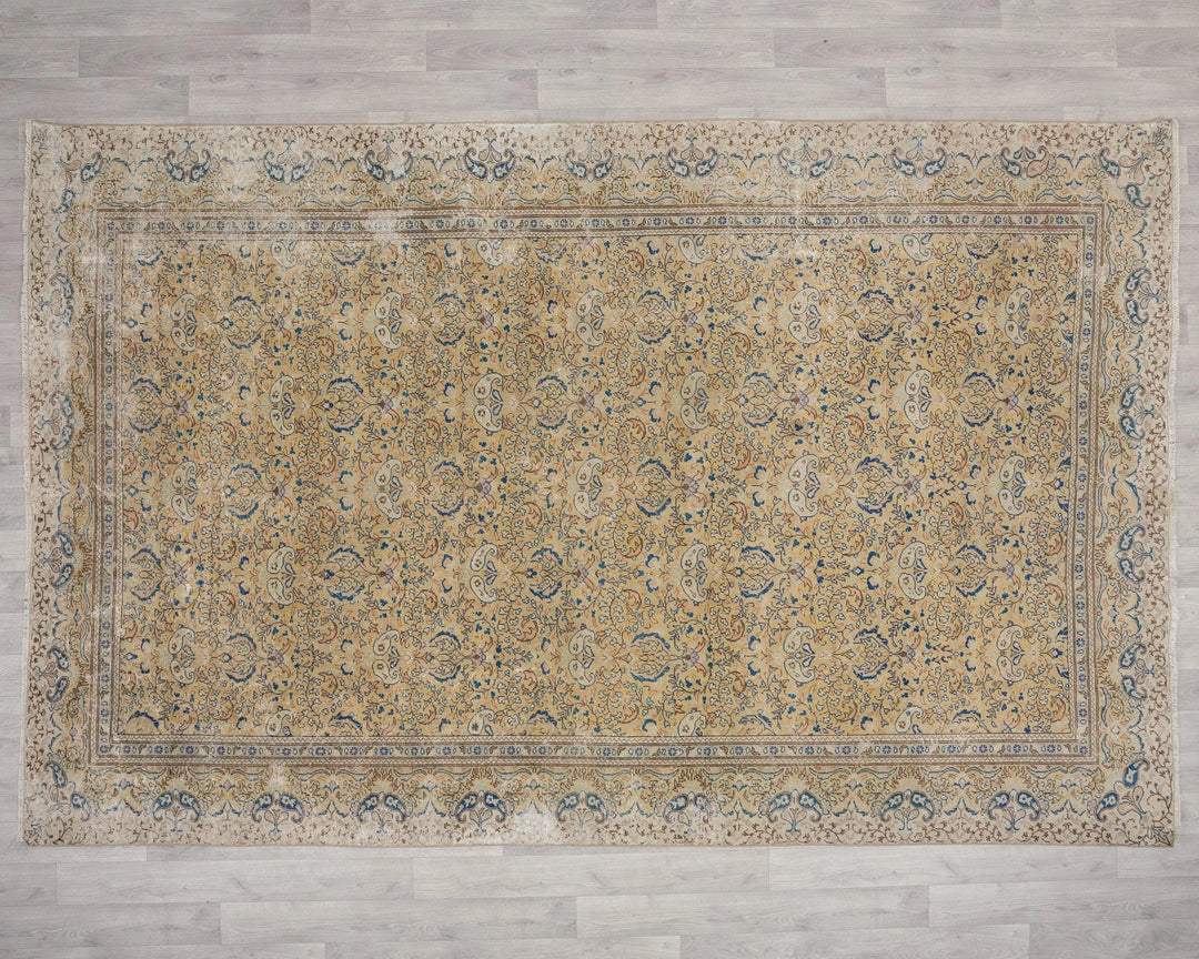 Multicolor Turkish Oushak Rug 7' 4" x 10' 6" Hand-Knotted | No. VR60721