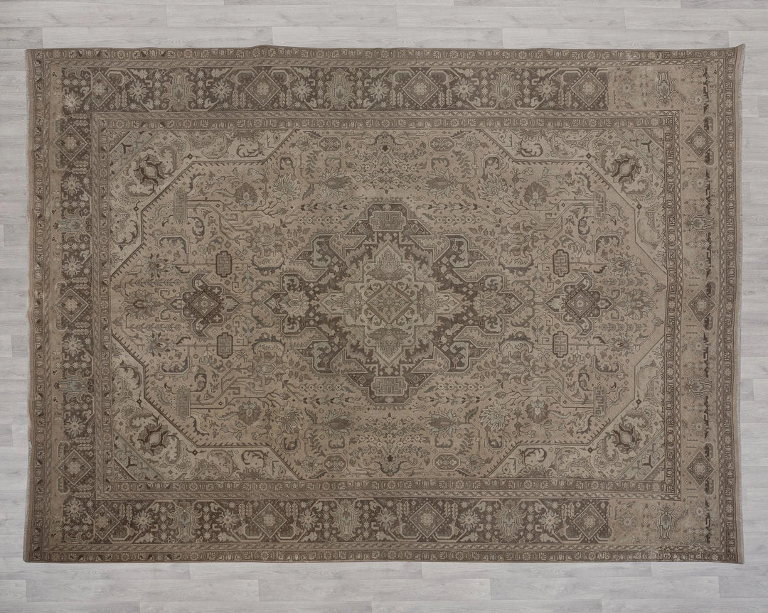 Multicolor Turkish Oushak Rug 10' x 13' Hand-Knotted view 9