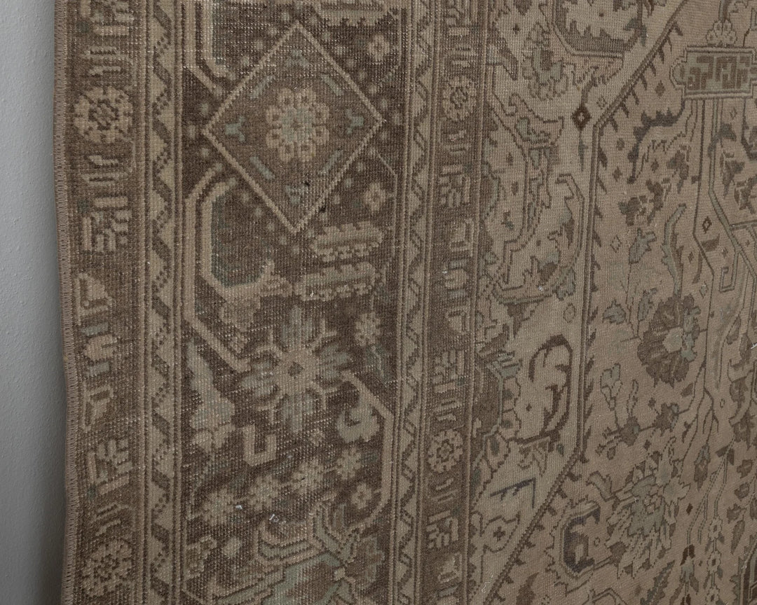 Multicolor Turkish Oushak Rug 10' x 13' Hand-Knotted close-up