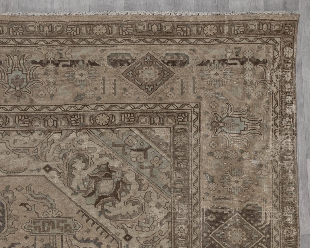 Multicolor Turkish Oushak Rug 10' x 13' Hand-Knotted pattern