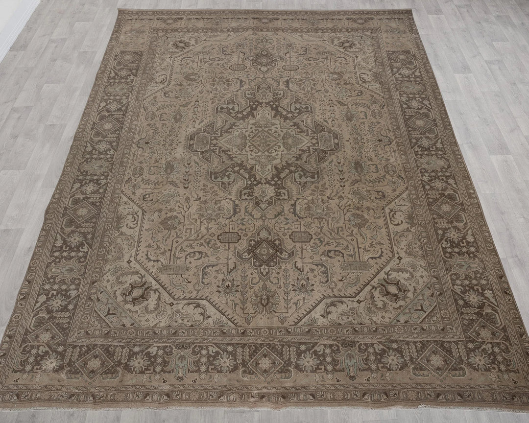 Multicolor Turkish Oushak Rug 10' x 13' Hand-Knotted reverse