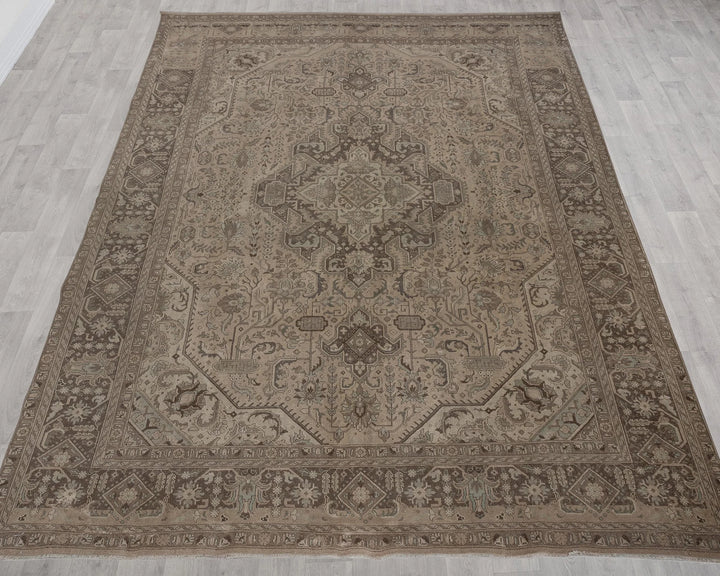 Multicolor Turkish Oushak Rug 10' x 13' Hand-Knotted reverse