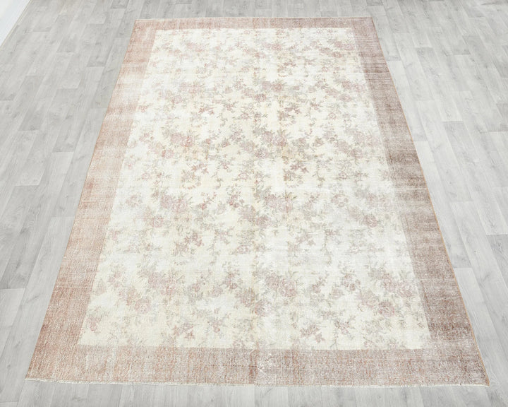 Multicolor Turkish Oushak Rug 6'7" x 9'4" Hand-Knotted | No. VR61116