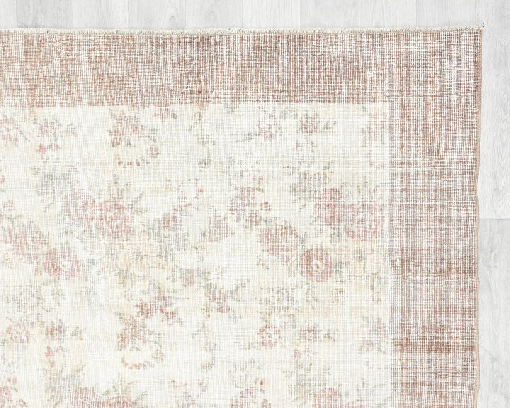 Multicolor Turkish Oushak Rug 6'7" x 9'4" Hand-Knotted | No. VR61116