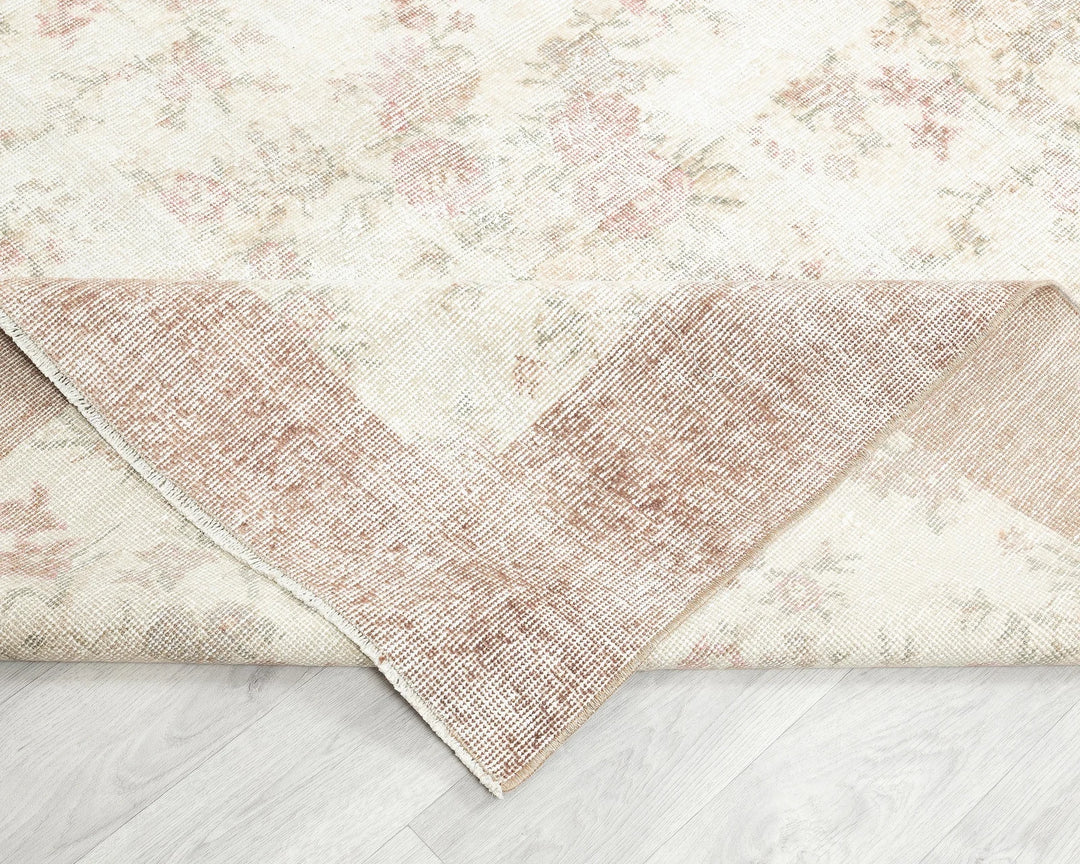 Multicolor Turkish Oushak Rug 6'7" x 9'4" Hand-Knotted | No. VR61116