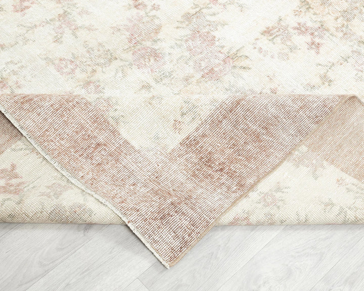 Multicolor Turkish Oushak Rug 6'7" x 9'4" Hand-Knotted | No. VR61116