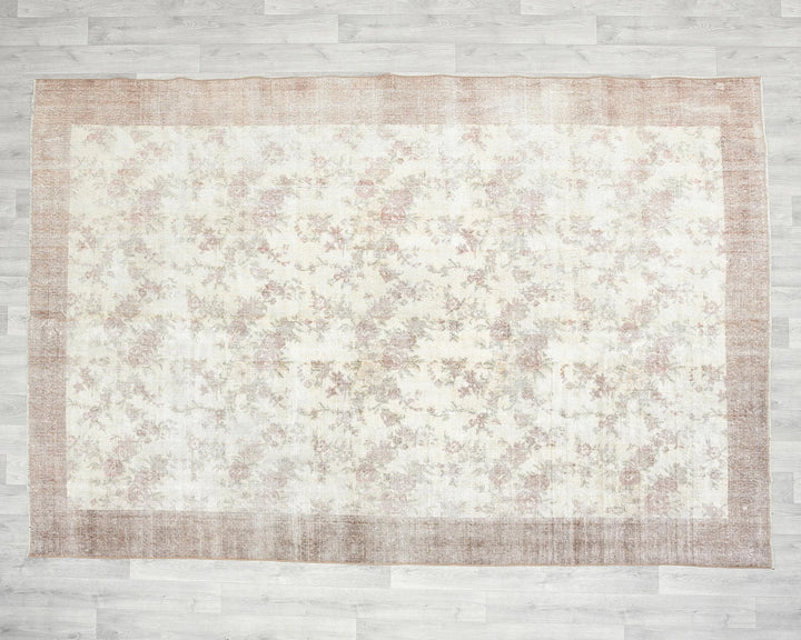 Multicolor Turkish Oushak Rug 6'7" x 9'4" Hand-Knotted | No. VR61116