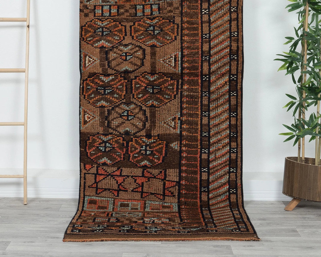 Multicolor Turkish Oushak Rug 3' 1" x 8' 6" Hand-Knotted | No. VR61138