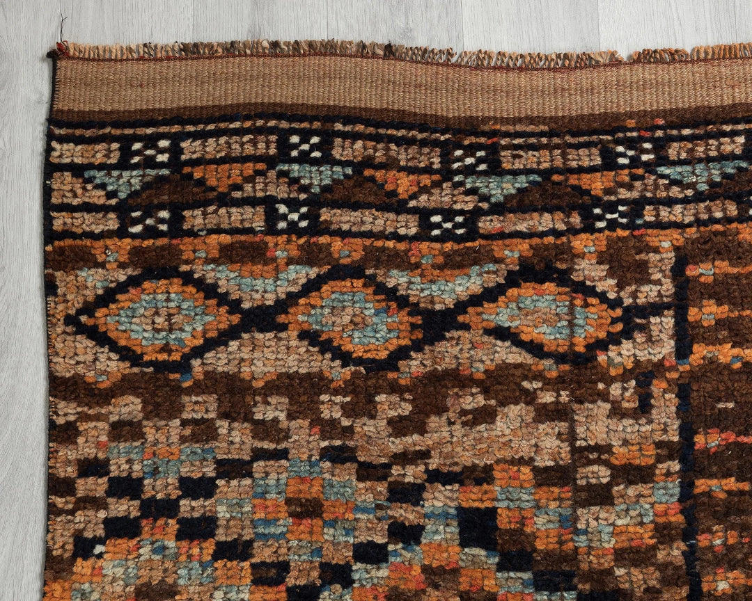 Multicolor Turkish Oushak Rug 3' 1" x 8' 6" Hand-Knotted | No. VR61138