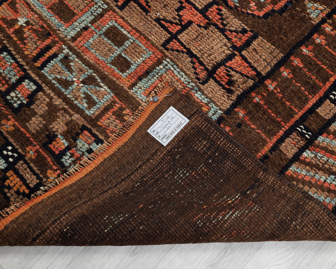 Multicolor Turkish Oushak Rug 3' 1" x 8' 6" Hand-Knotted | No. VR61138