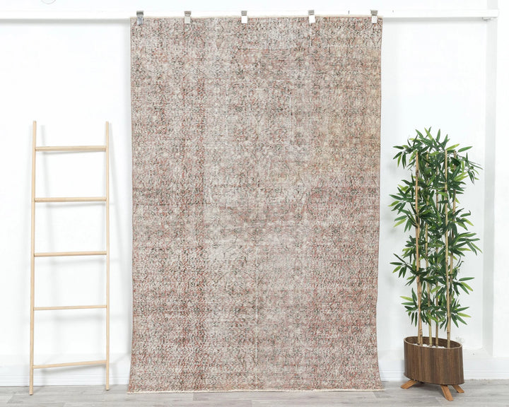 Multicolor Turkish Vintage Rug 4' 8" x 7' 1" Hand-Knotted | No. VR61213
