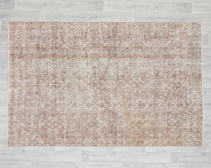 Multicolor Turkish Vintage Rug 4' 8" x 7' 1" Hand-Knotted | No. VR61213