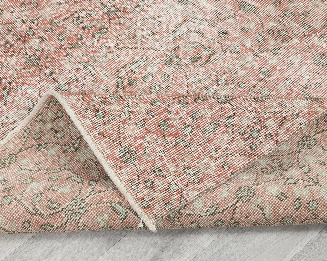 Multicolor Turkish Vintage Rug 4' 8" x 7' 1" Hand-Knotted | No. VR61213