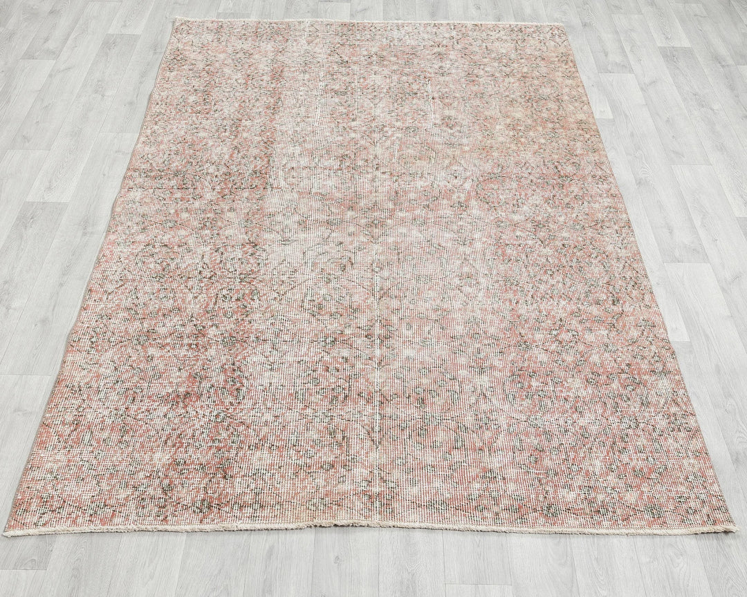 Multicolor Turkish Vintage Rug 4' 8" x 7' 1" Hand-Knotted | No. VR61213
