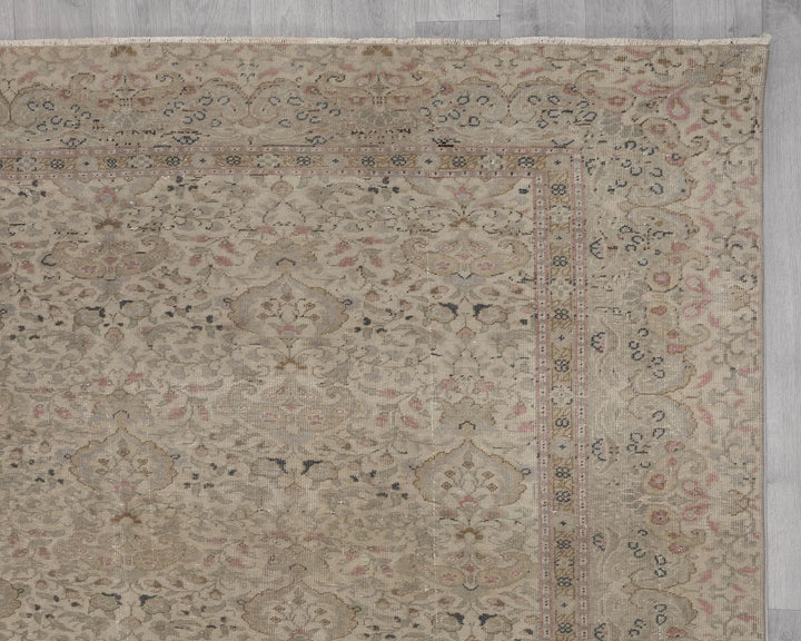 Multicolor Turkish Vintage Rug 8' x 11' 7" Hand-Knotted | No. VR61242