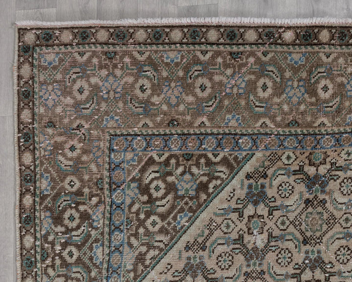 Multicolor Turkish Oushak Rug 6' 3" x 9' 7" Hand-Knotted | No. VR61334