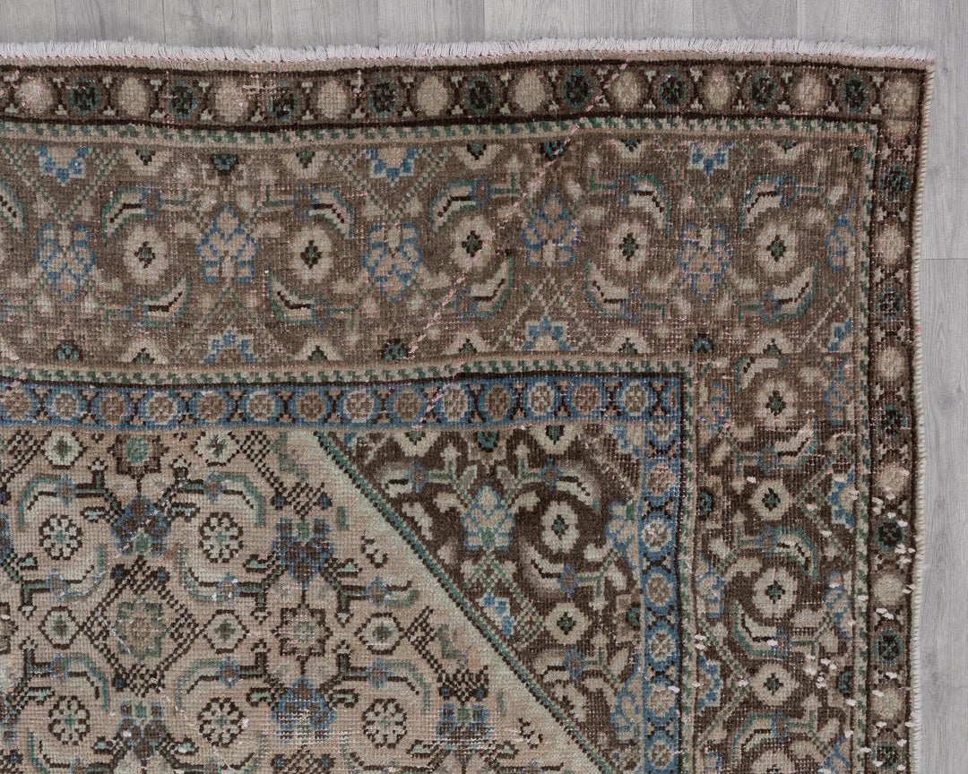 Multicolor Turkish Oushak Rug 6' 3" x 9' 7" Hand-Knotted | No. VR61334