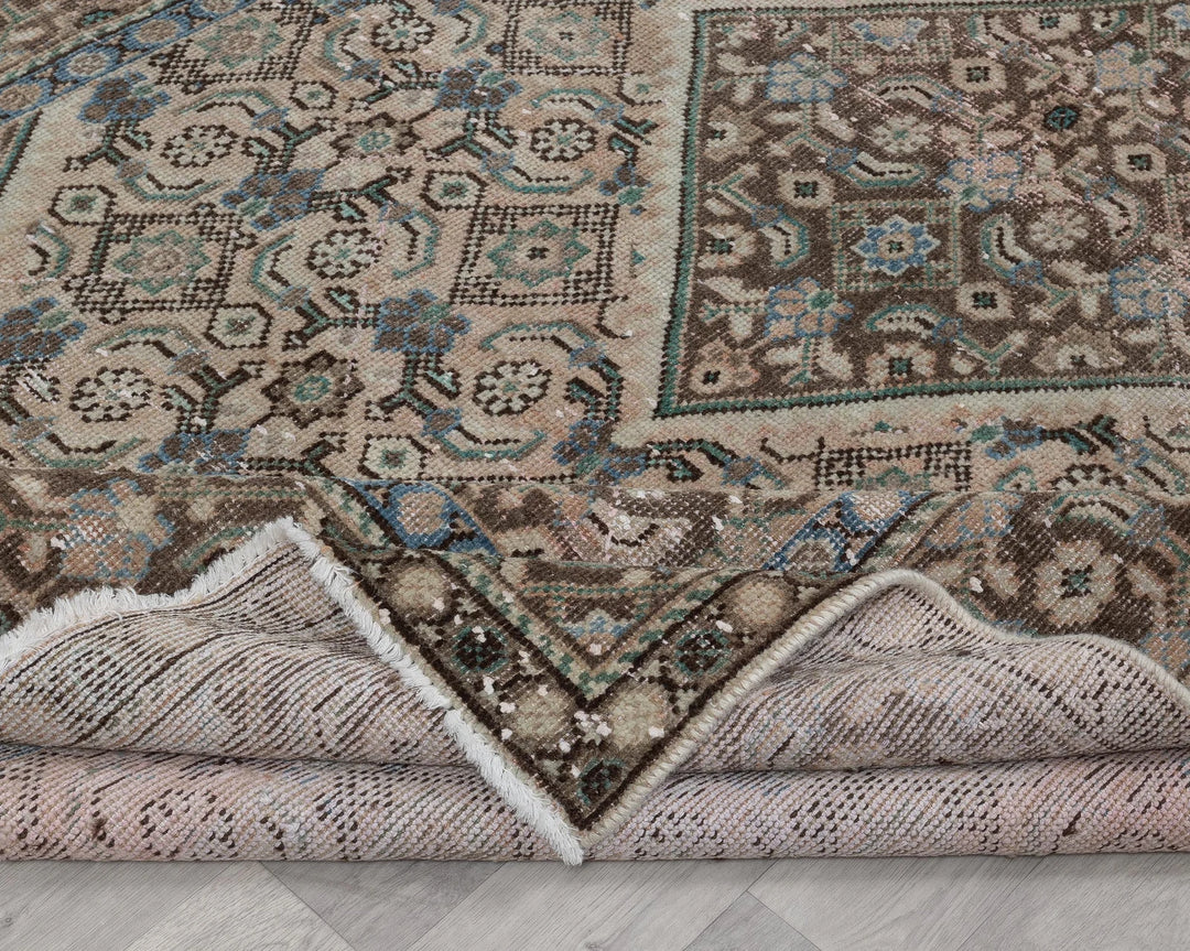 Multicolor Turkish Oushak Rug 6' 3" x 9' 7" Hand-Knotted | No. VR61334
