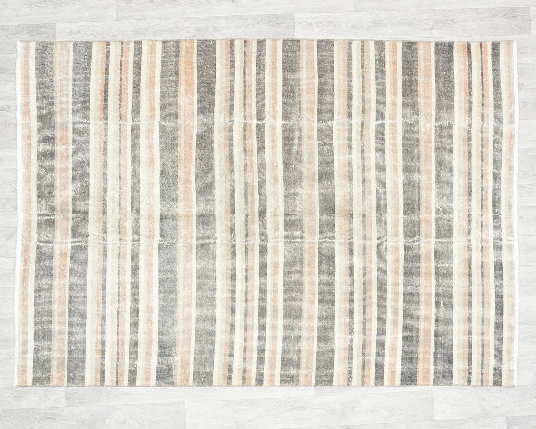 Multicolor Turkish Oushak Rug 6'7" x 4'10" Hand-Knotted | No. VR61396
