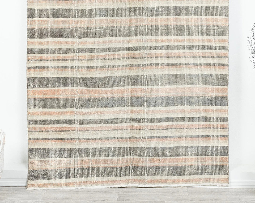Multicolor Turkish Oushak Rug 6'7" x 4'10" Hand-Knotted | No. VR61396