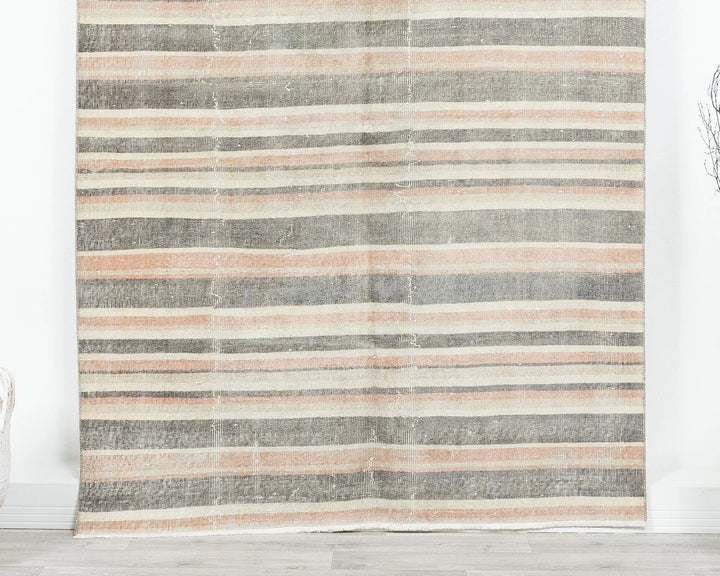 Multicolor Turkish Oushak Rug 6'7" x 4'10" Hand-Knotted | No. VR61396
