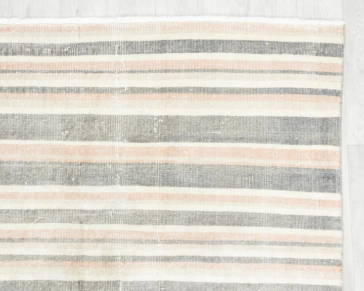 Multicolor Turkish Oushak Rug 6'7" x 4'10" Hand-Knotted | No. VR61396