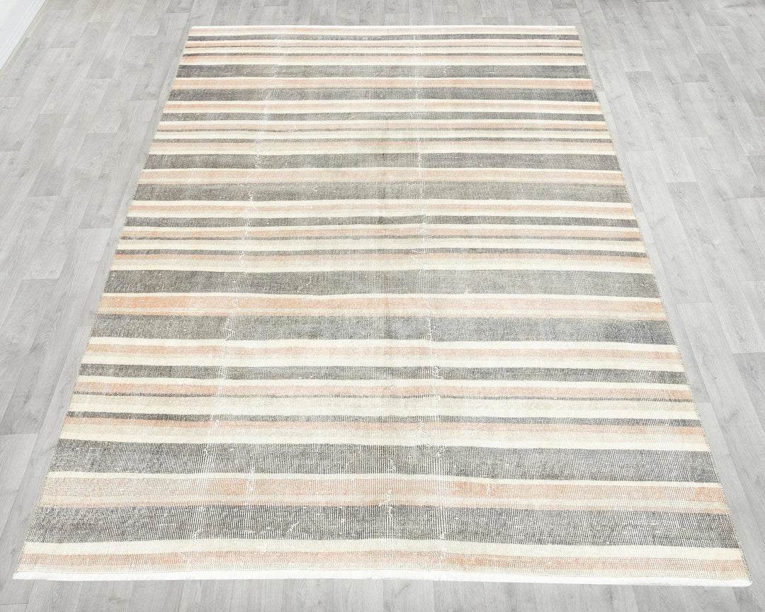 Multicolor Turkish Oushak Rug 6'7" x 4'10" Hand-Knotted | No. VR61396