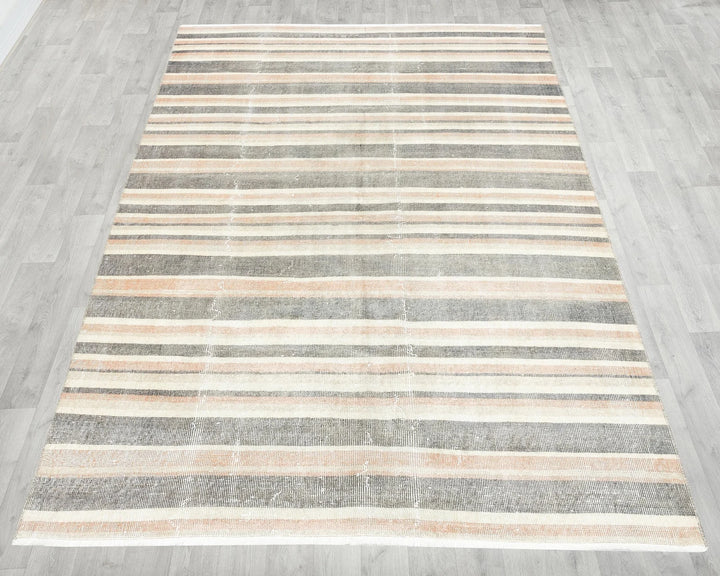 Multicolor Turkish Oushak Rug 6'7" x 4'10" Hand-Knotted | No. VR61396