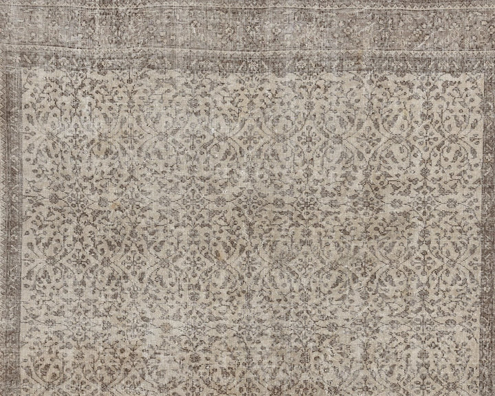 Beige Turkish Oushak Rug 5'7" x 9'10" Hand-Knotted | No. VR61398