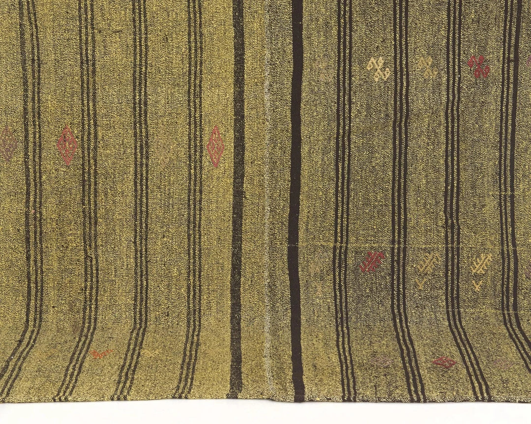 Yellow Turkish Kilim Rug 5' 7" x 8' 4" Flat-Weave | No. VR61496