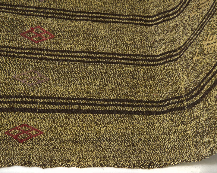 Yellow Turkish Kilim Rug 5' 7" x 8' 4" Flat-Weave | No. VR61496