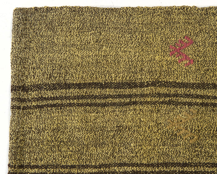 Yellow Turkish Kilim Rug 5' 7" x 8' 4" Flat-Weave | No. VR61496