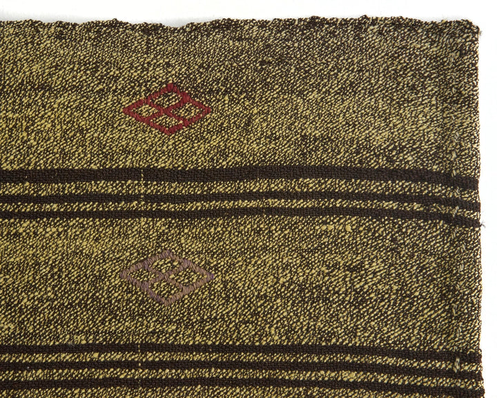 Yellow Turkish Kilim Rug 5' 7" x 8' 4" Flat-Weave | No. VR61496