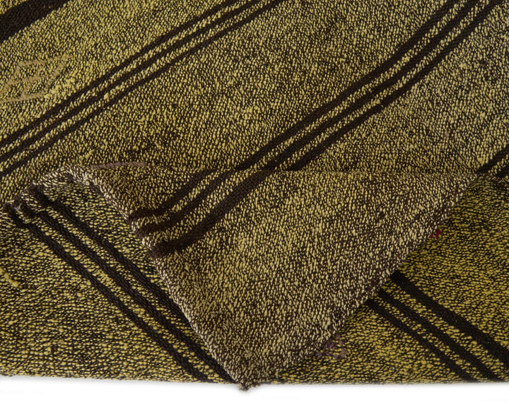 Yellow Turkish Kilim Rug 5' 7" x 8' 4" Flat-Weave | No. VR61496