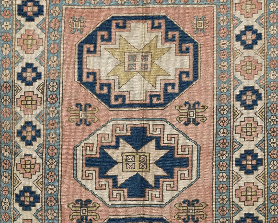 Pink Turkish Oushak Rug 5' 4" x 7' 11" Hand-Knotted | No. VR61513