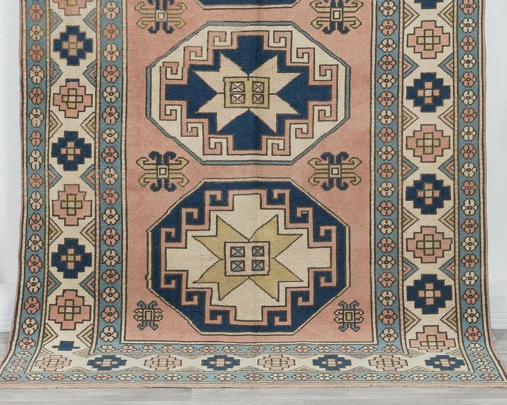 Pink Turkish Oushak Rug 5' 4" x 7' 11" Hand-Knotted | No. VR61513