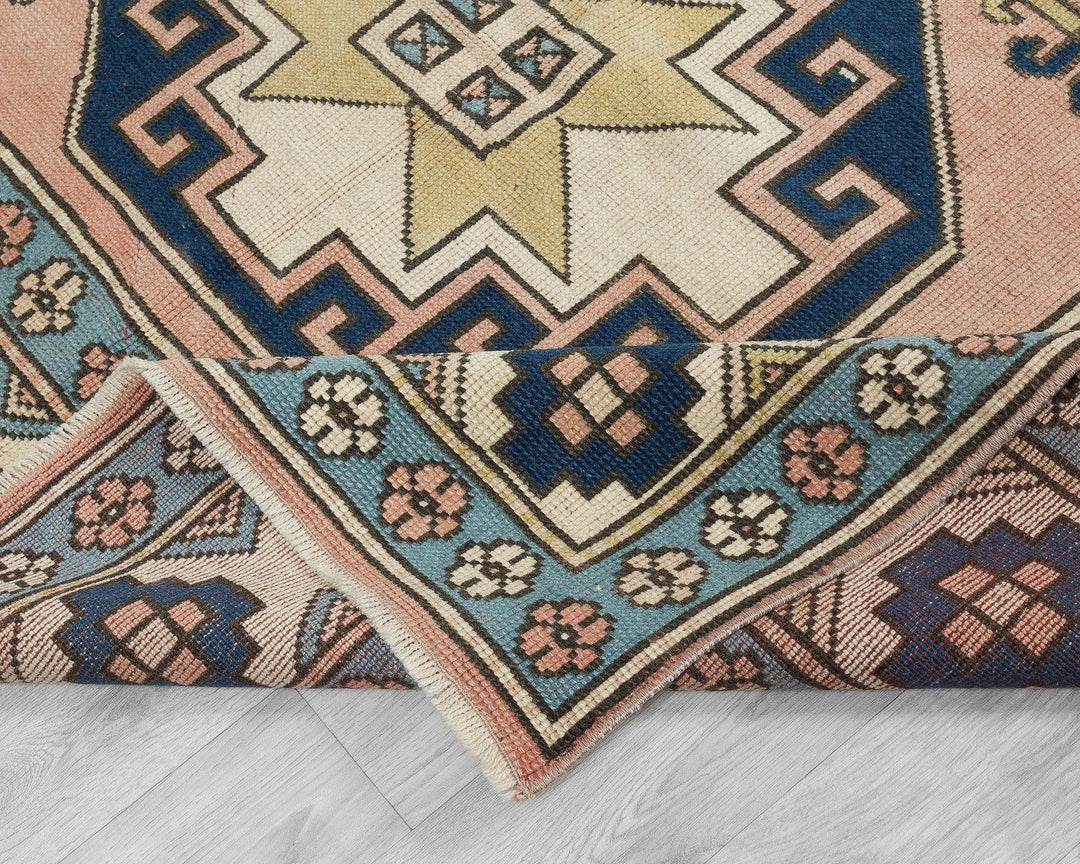 Pink Turkish Oushak Rug 5' 4" x 7' 11" Hand-Knotted | No. VR61513