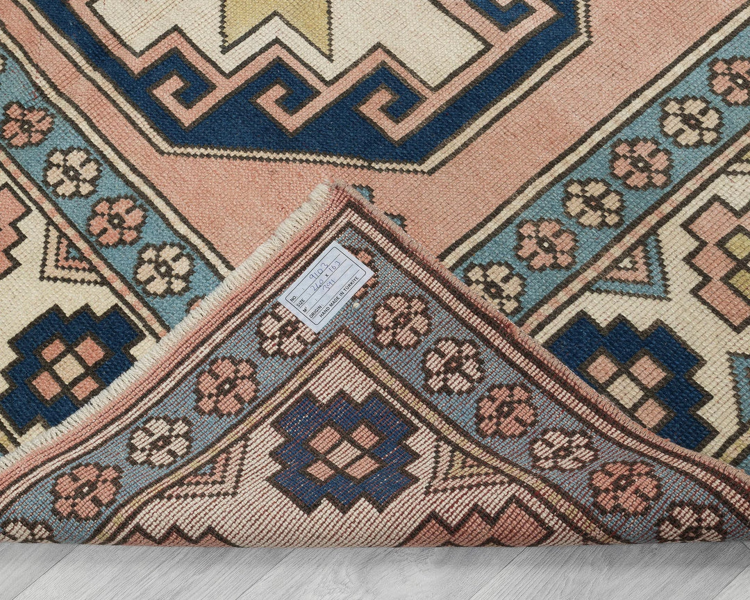 Pink Turkish Oushak Rug 5' 4" x 7' 11" Hand-Knotted | No. VR61513