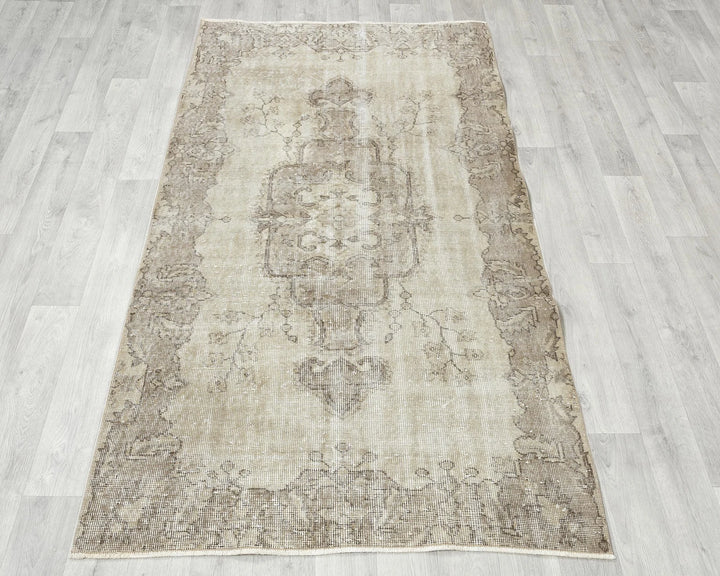 Multicolor Turkish Oushak Rug 3' 7" x 6' 6" Hand-Knotted | No. VR61552