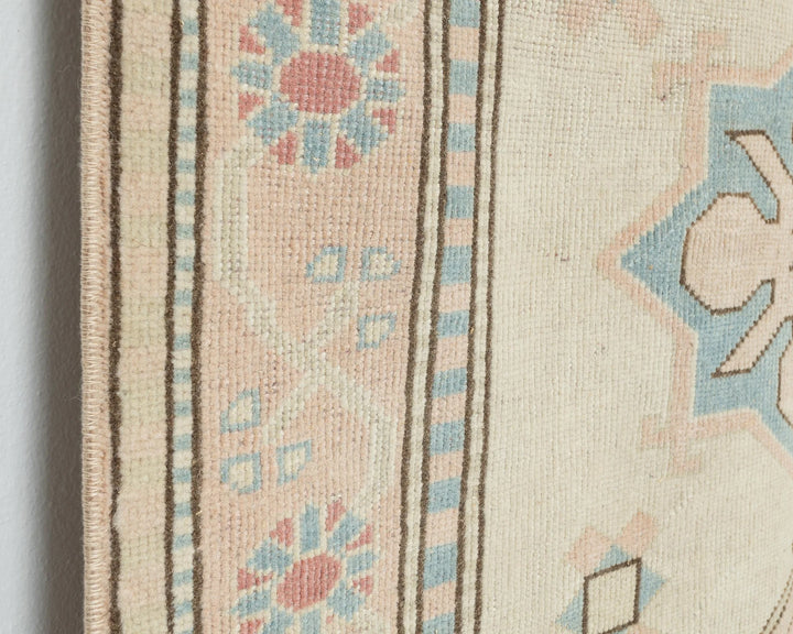 Beige Turkish Oushak Rug 3' 11" x 5' 6" Hand-Knotted | No. VR61558
