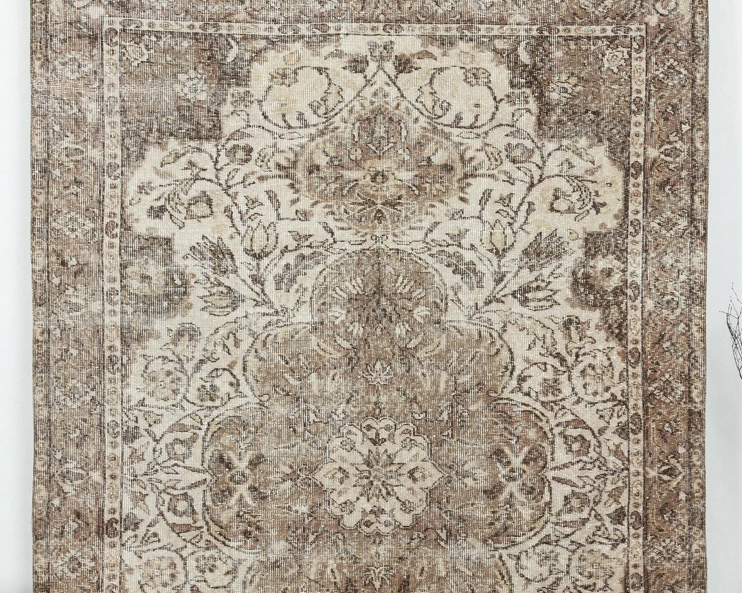 Multicolor Turkish Oushak Rug 9' 6" x 6' 3" Hand-Knotted | No. VR61601