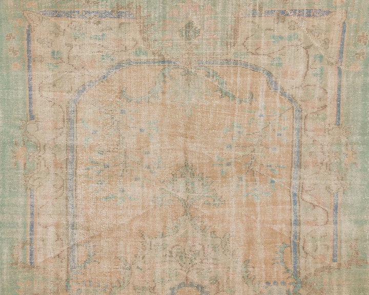 Multicolor Turkish Oushak Rug 6'6" x 10'10" Hand-Knotted | No. VR61624