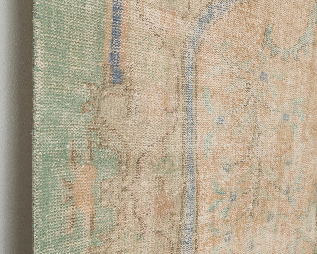 Multicolor Turkish Oushak Rug 6'6" x 10'10" Hand-Knotted | No. VR61624