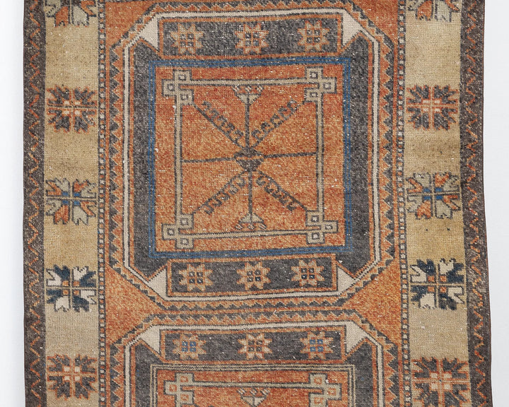 Multicolor Turkish Oushak Rug 3' 11" x 11' Hand-Knotted | No. VR61742