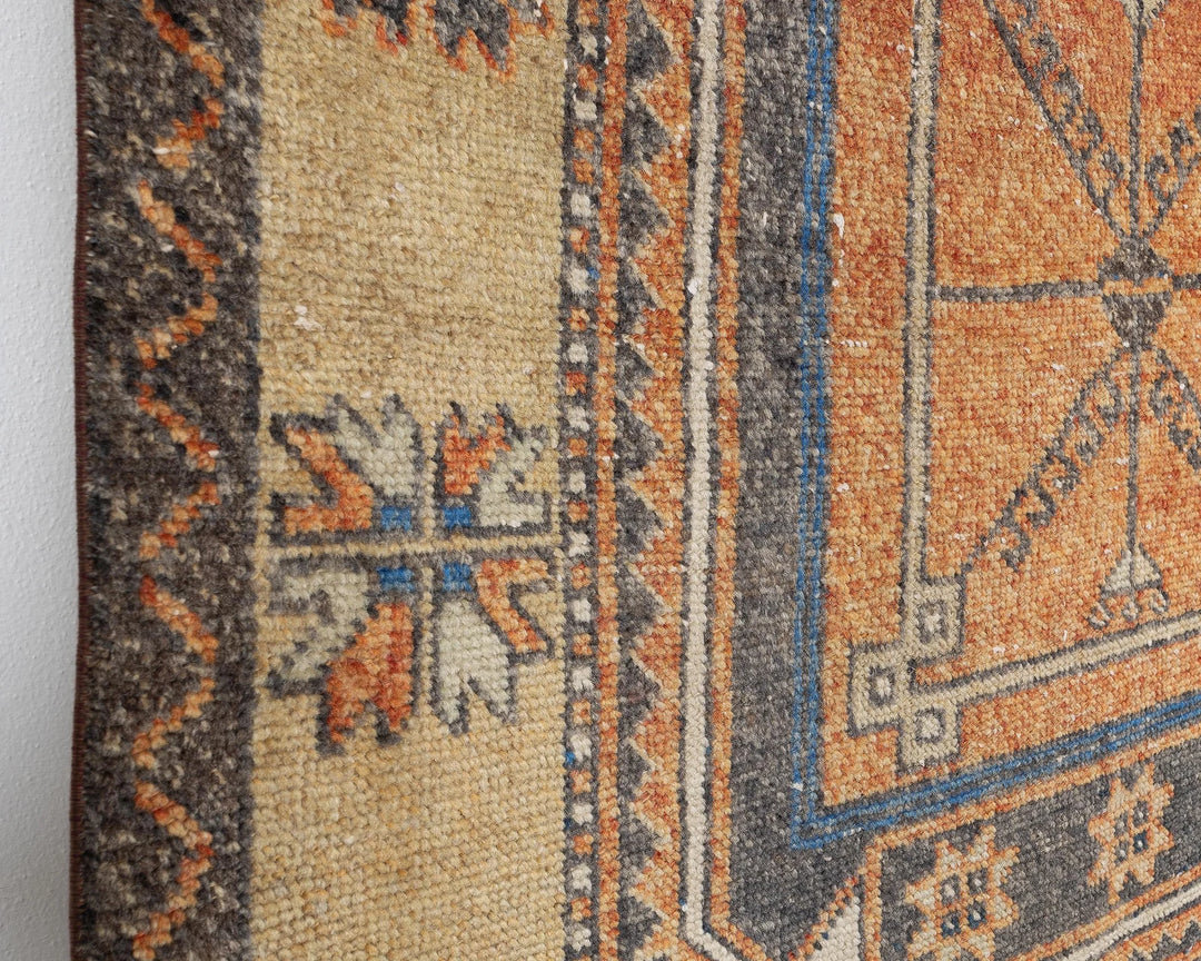 Multicolor Turkish Oushak Rug 3' 11" x 11' Hand-Knotted | No. VR61742