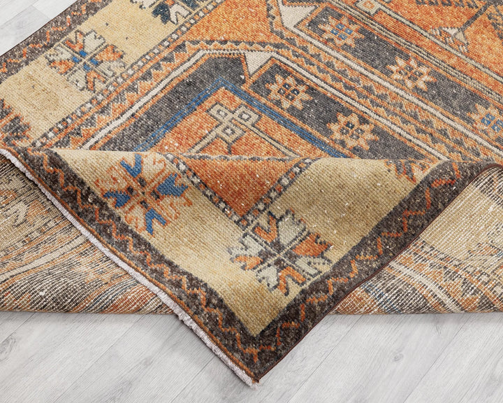 Multicolor Turkish Oushak Rug 3' 11" x 11' Hand-Knotted | No. VR61742