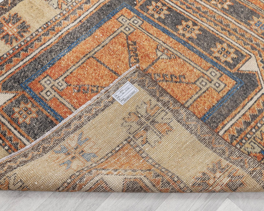 Multicolor Turkish Oushak Rug 3' 11" x 11' Hand-Knotted | No. VR61742