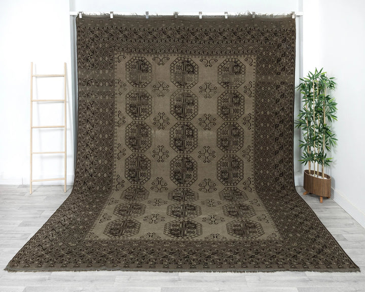 Multicolor Turkish Oushak Rug 9' 5" x 12' 1" Hand-Knotted | No. VR61744