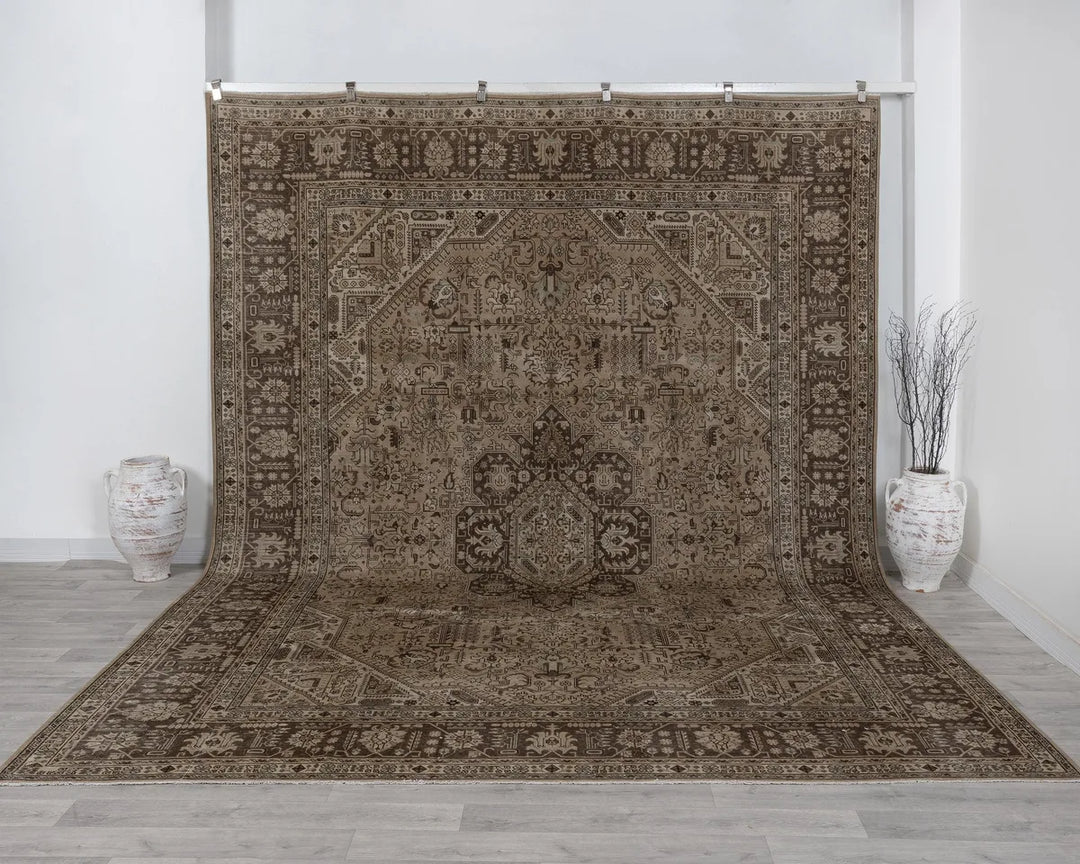 Multicolor Turkish Oushak Rug 9' 8" x 12' 4" Hand-Knotted | No. VR61799